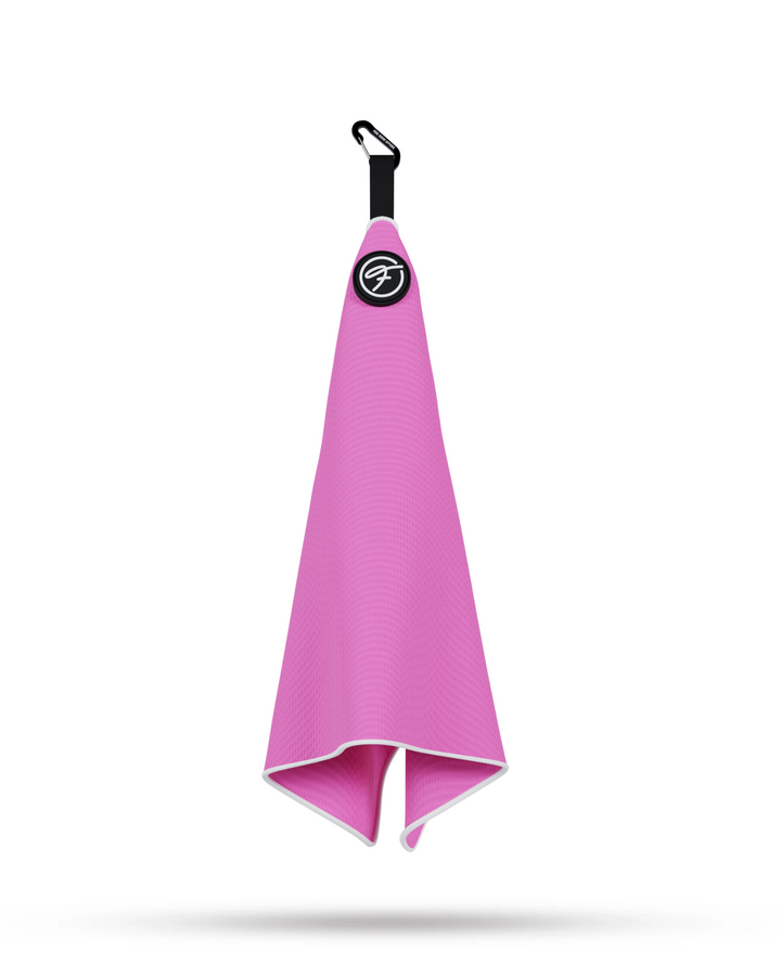 PINK MAGNETIC GOLF TOWEL