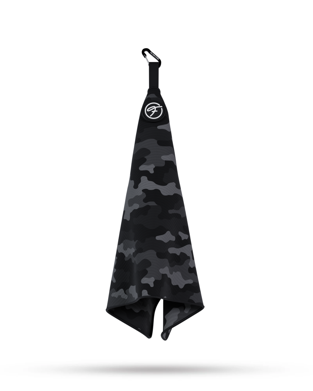 BLACK CAMO MAGNETIC GOLF TOWEL