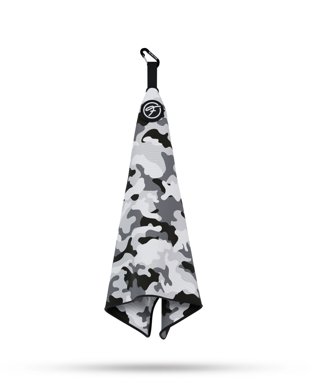 WHITE CAMO MAGNETIC GOLF TOWEL