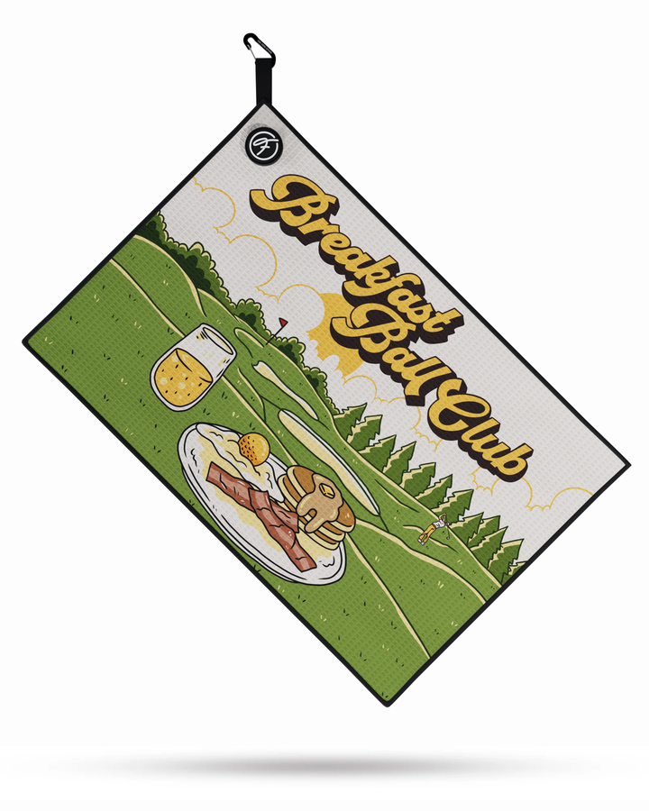 BREAKFAST BALL CLUB MAGNETIC GOLF TOWEL