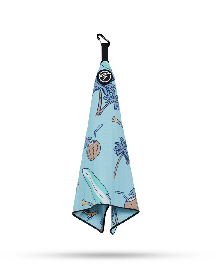 TROPICAL MAGNETIC GOLF TOWEL