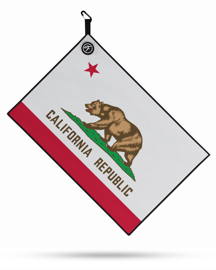 CALIFORNIA MAGNETIC GOLF TOWEL