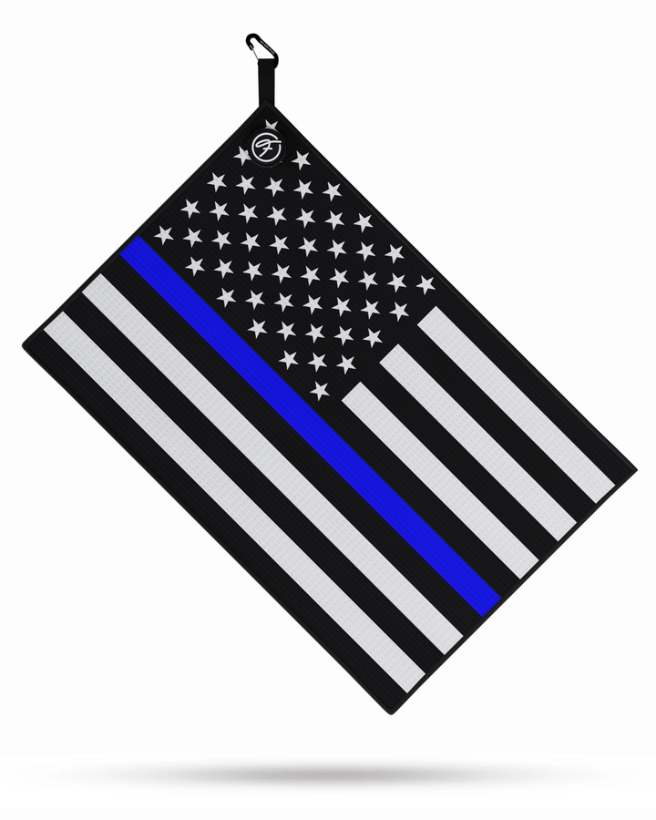 THIN BLUE LINE MAGNETIC GOLF TOWEL