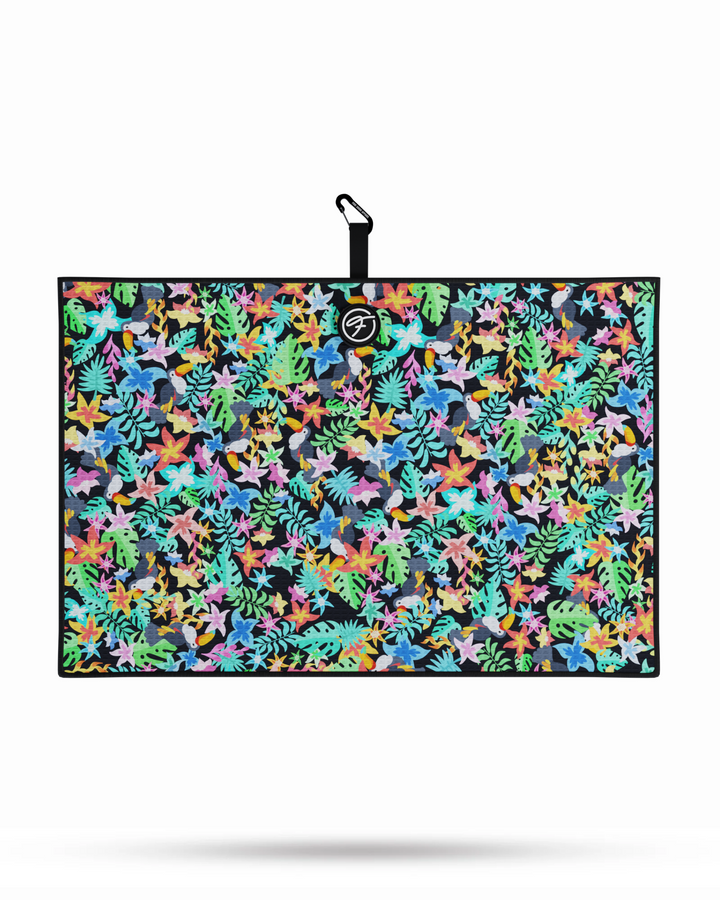 FLORAL MAGNETIC GOLF TOWEL